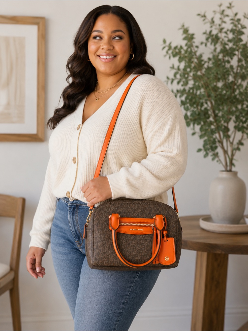 NWT Michael Kors Signature Logo Duffel Crossbody Bag